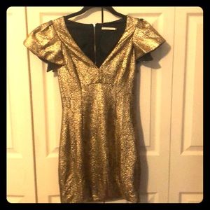 Mustard Seed Gold Stretch Mini Dress